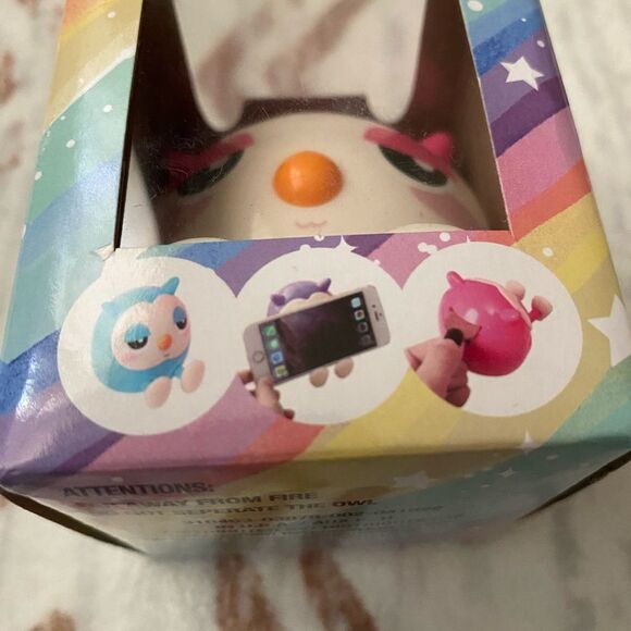 Phone Stand/ Owl Bank - Pink and White - Picture 2 of 7